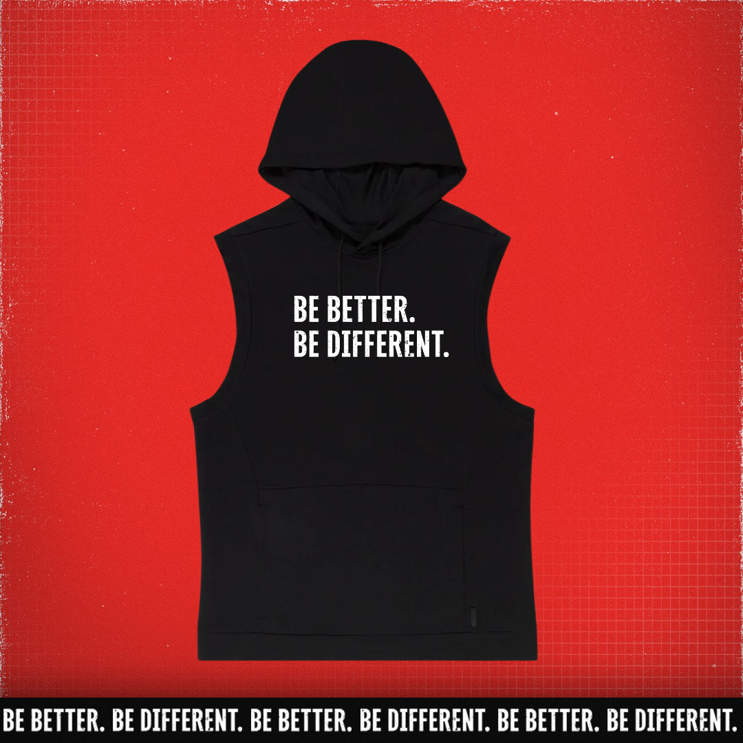 Classic Be Better. Be Different. Logo Sleeveless Hoodies