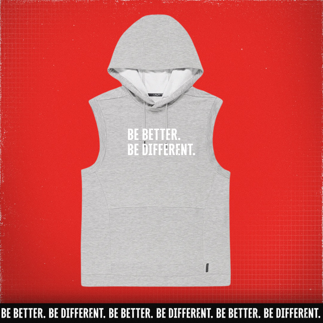 Classic Be Better. Be Different. Logo Sleeveless Hoodies